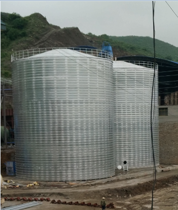 靖宇粮食钢板仓的安装全过程不用热焊接